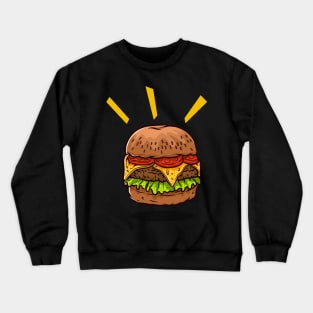 burger illustration perfect for design Crewneck Sweatshirt